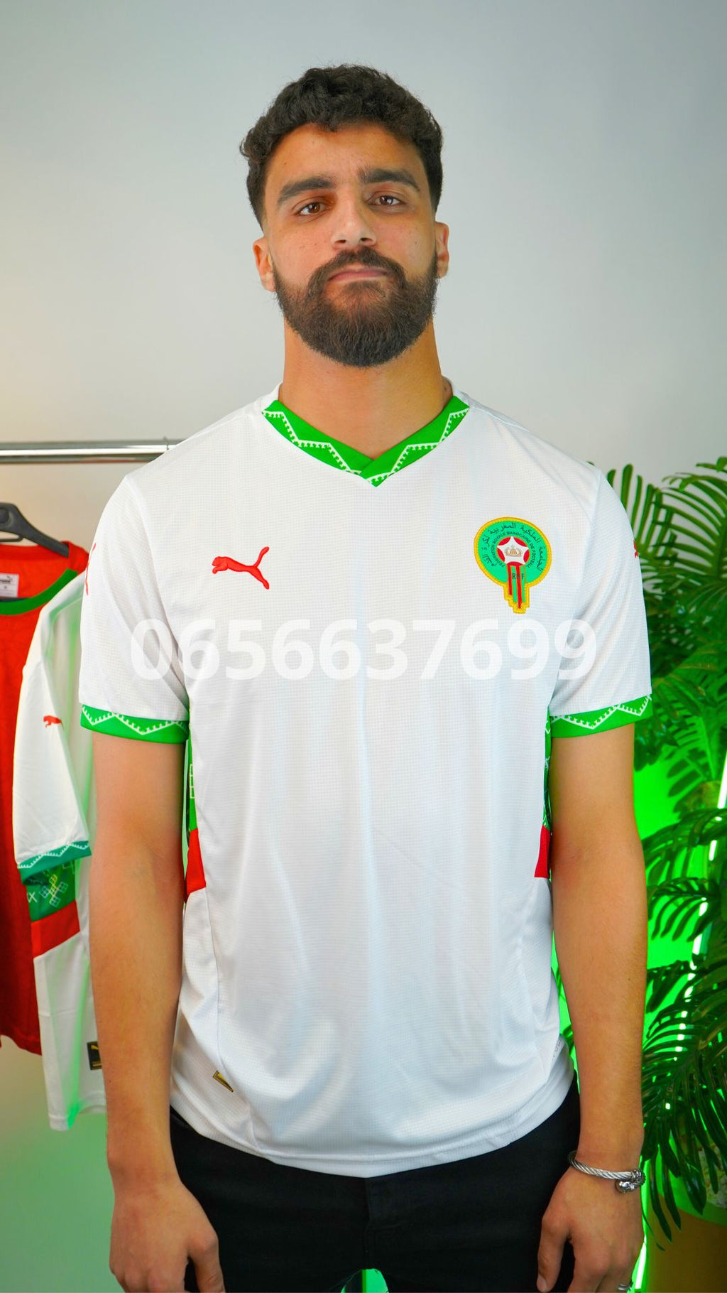 قميص المنتخب المغربي الخاص بكأس أمم افريقيا ⚪🔴